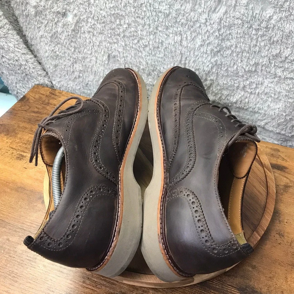 Cole Haan Harmon Grand Cap Toe Oxford Men 13 M Brown Leather Brogue Dress Shoes